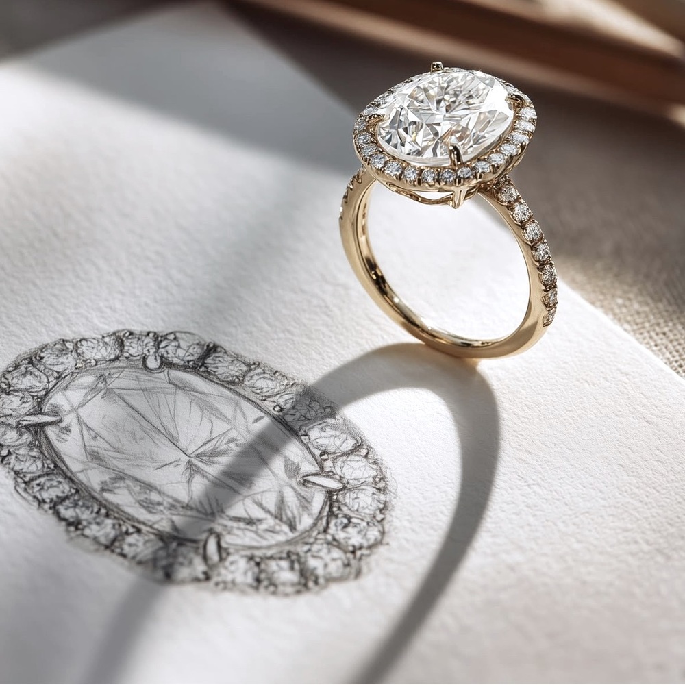 Elegant Gold and Silver Diamond Ring